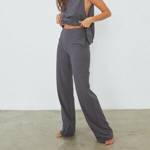 Lunya - Grey High Rise Cotton Pants